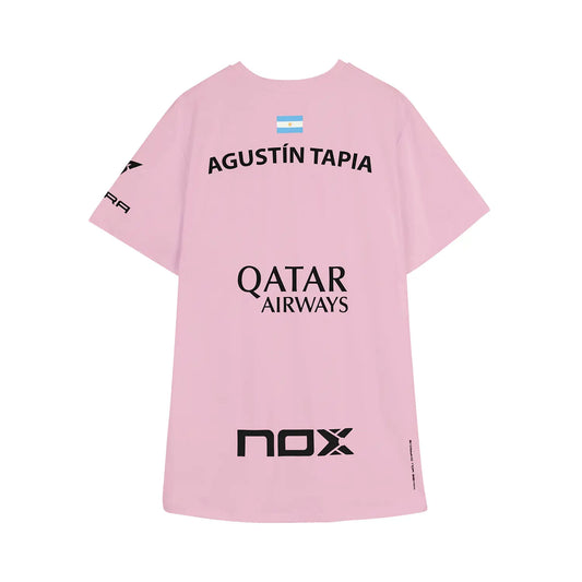 Nox AT10 Sponsors T-Shirt Agustin Tapia Pink Padel Apparel