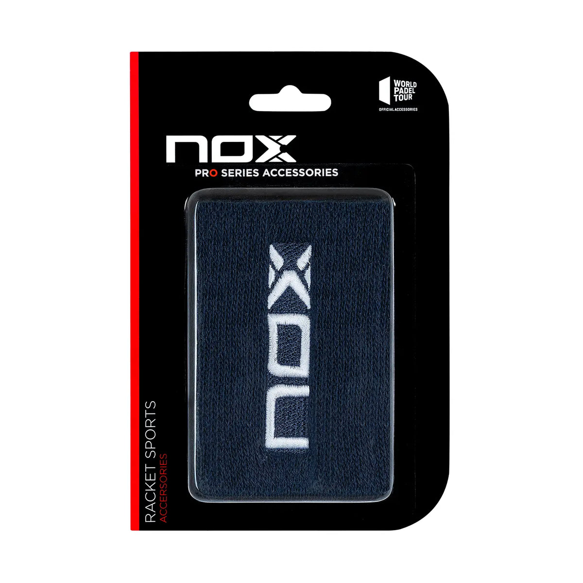 NOX Wristband Blue Logo White 2 pcs