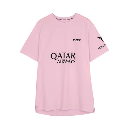 Nox AT10 Sponsors T-Shirt Agustin Tapia Pink Padel Apparel