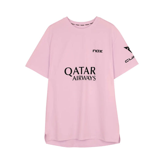 Nox AT10 Sponsors T-Shirt Agustin Tapia Pink Padel Apparel