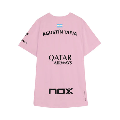 Nox AT10 Sponsors T-Shirt Agustin Tapia Pink Padel Apparel
