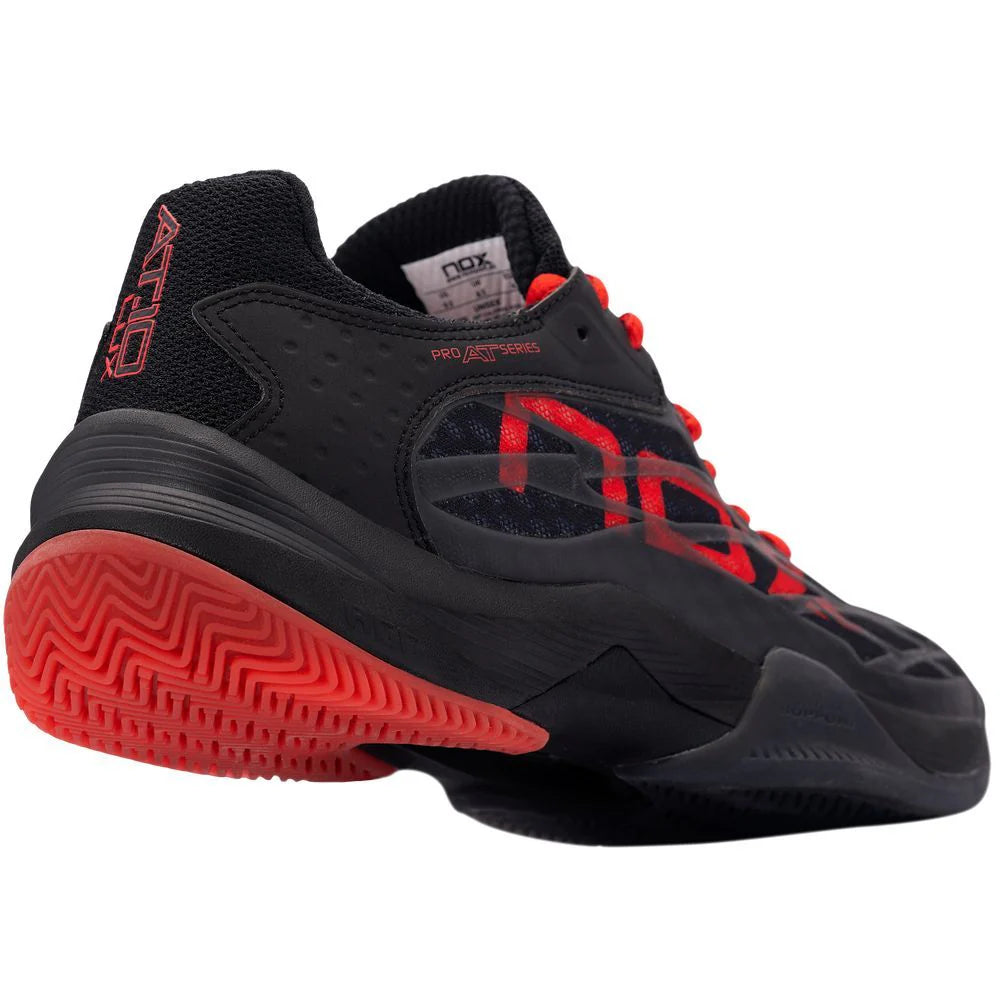 Nox AT10 Lux Black / Red Padel Shoes 2026