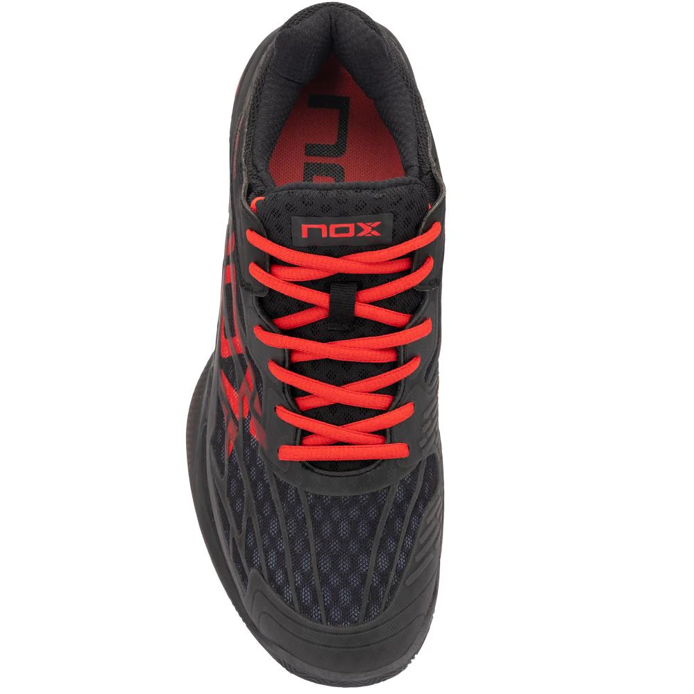 Nox AT10 Lux Black / Red Padel Shoes 2026