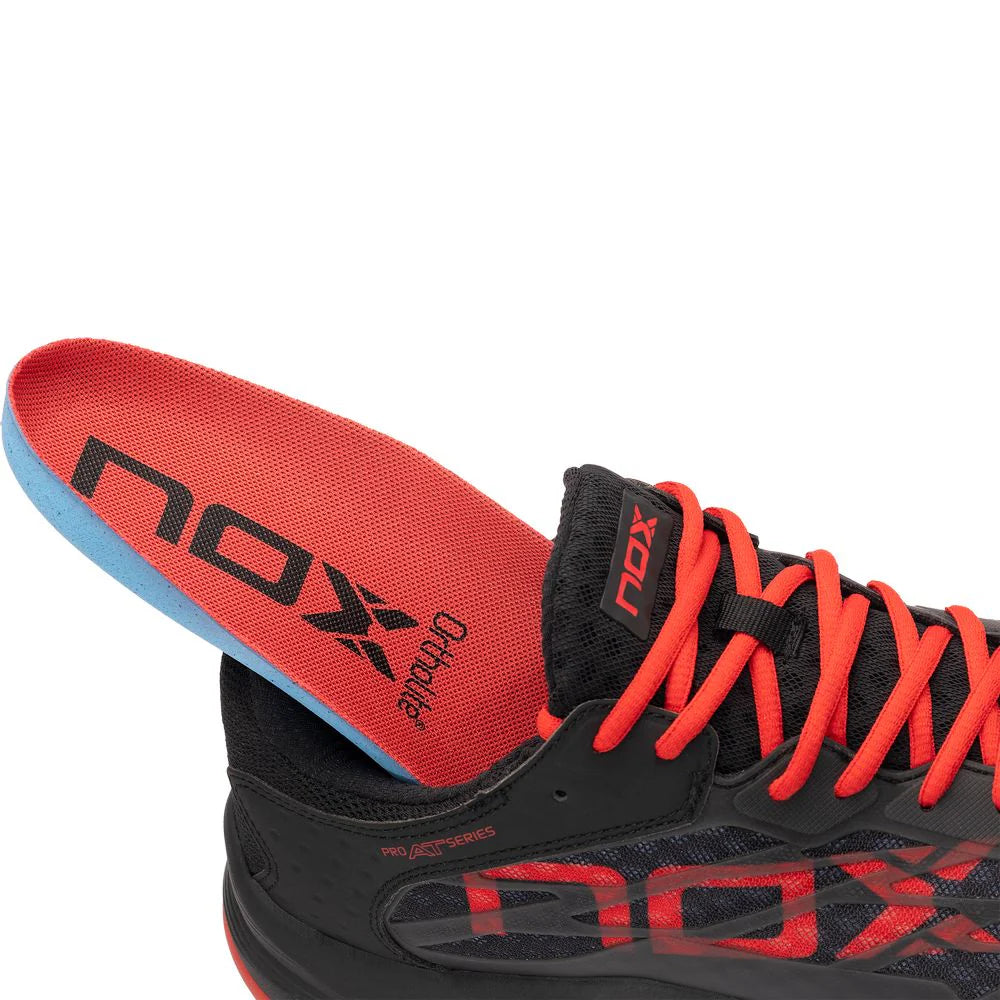 Nox AT10 Lux Black / Red Padel Shoes 2026