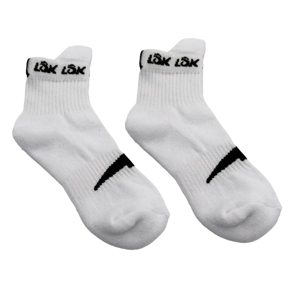 Lok Short Accent White Socks