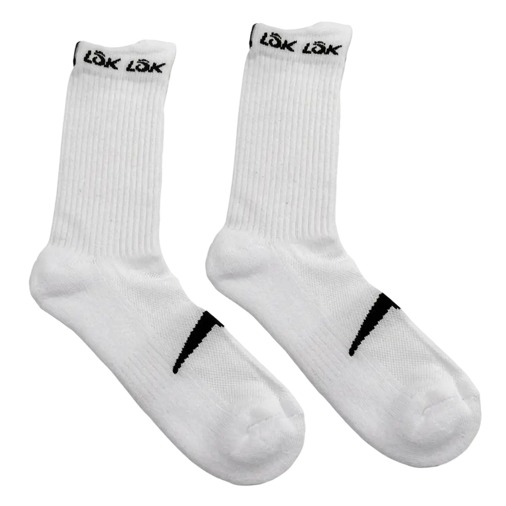 Lok Long Accent White Socks