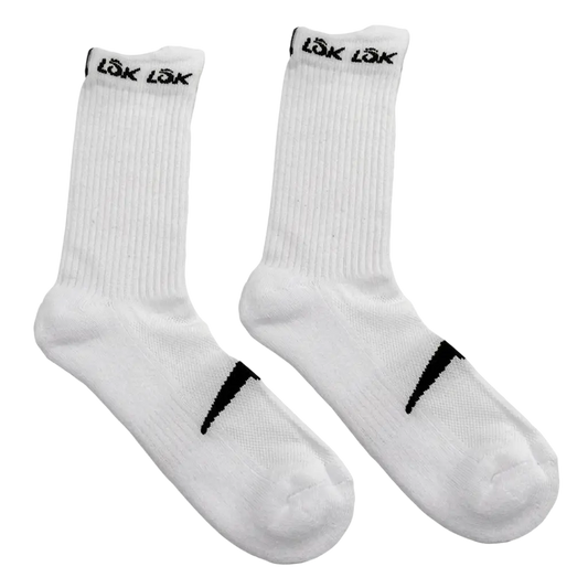 Lok Long Accent White Socks