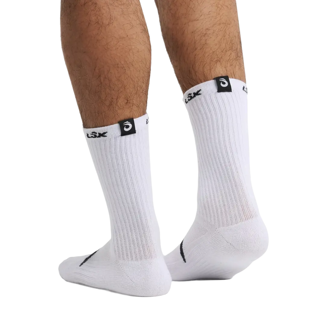 Lok Long Accent White Socks