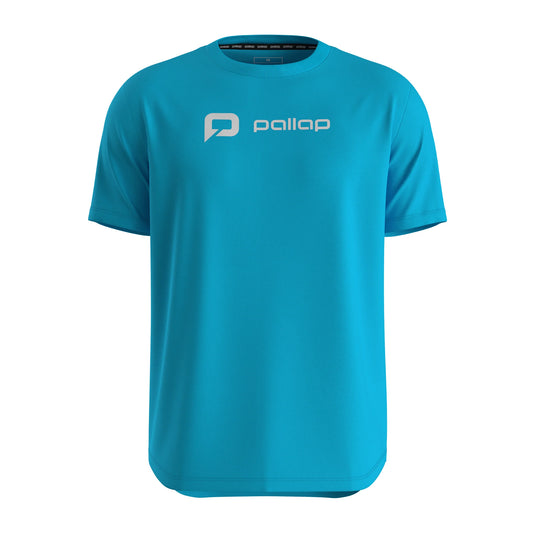 Pallap Cotton Cyan Blue Men T-Shirt