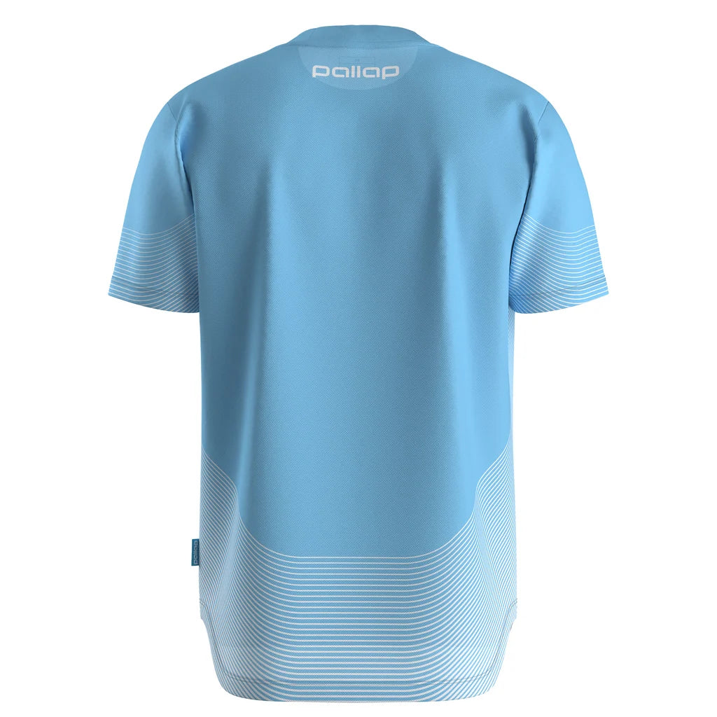 Pallap Tech Cyan Blue/White Men T-Shirt