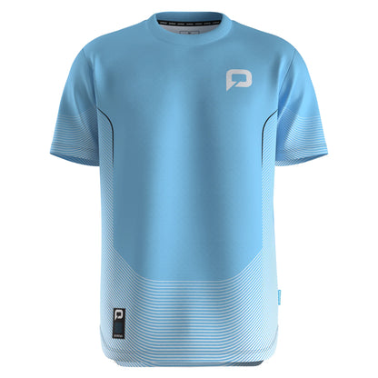 Pallap Tech Cyan Blue/White Men T-Shirt