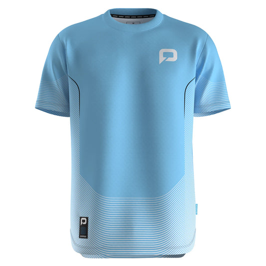 Pallap Tech Cyan Blue/White Men T-Shirt