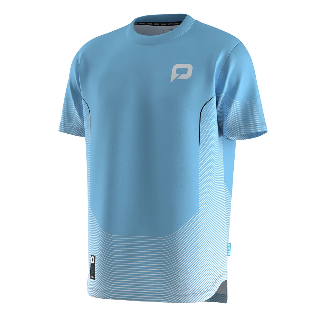 Pallap Tech Cyan Blue/White Men T-Shirt