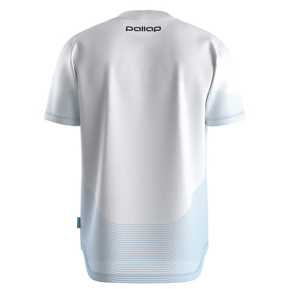 Pallap Tech White/Cyan Blue Men T-Shirt