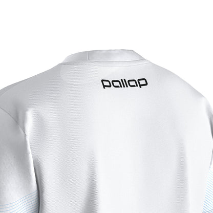 Pallap Tech White/Cyan Blue Men T-Shirt