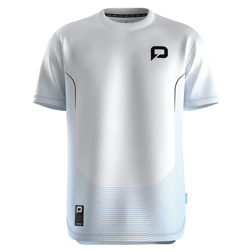 Pallap Tech White/Cyan Blue Men T-Shirt