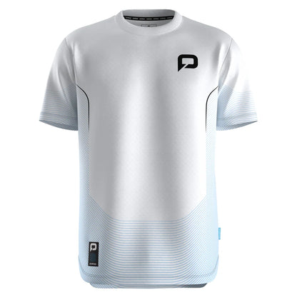 Pallap Tech White/Cyan Blue Men T-Shirt