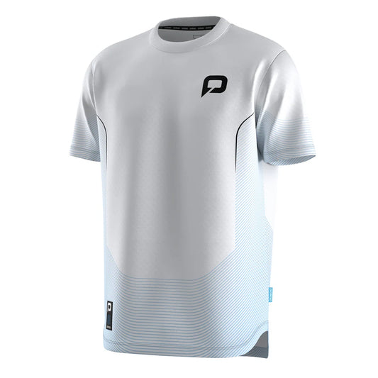 Pallap Tech White/Cyan Blue Men T-Shirt