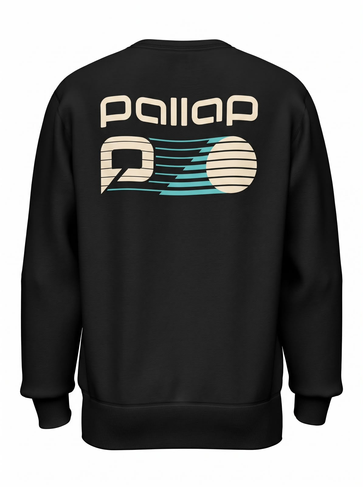 Pallap Vintage Leisure Black Men Crewneck