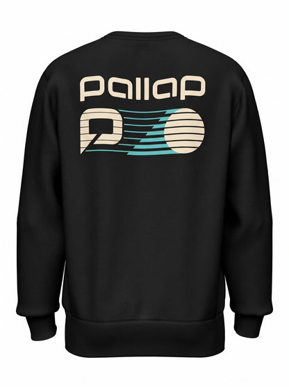 Pallap Vintage Leisure Black Men Crewneck
