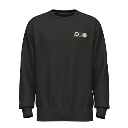 Pallap Vintage Leisure Black Men Crewneck