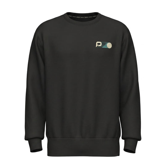 Pallap Vintage Leisure Black Men Crewneck