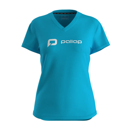 Pallap Cotton Cyan Blue Women'sen T-Shirt