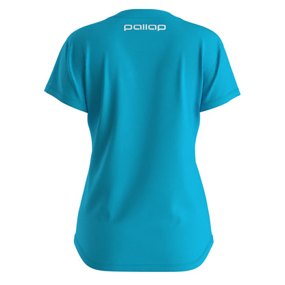 Pallap Cotton Cyan Blue Women'sen T-Shirt